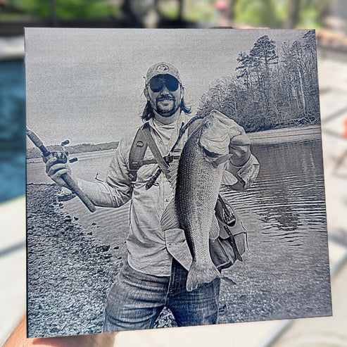 custom laser engraved anodized aluminum plate image photo