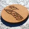 DSC00094 custom laser engraved 4 inch cork coaster get lasered