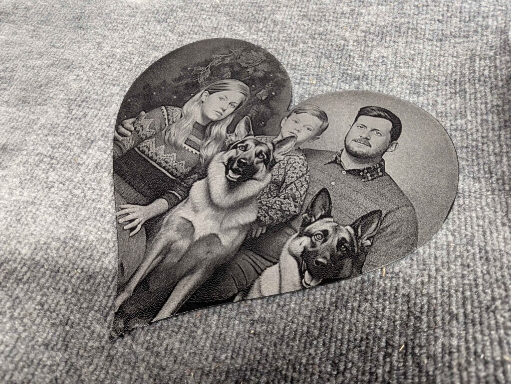Custom Heart Photo Engraving