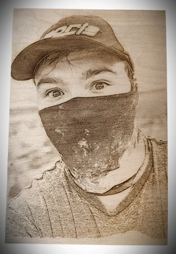 ex3 custom laser engraved wood maple 8x12in